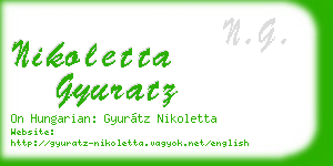 nikoletta gyuratz business card